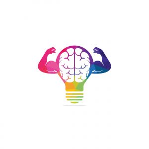 smart brain vector logo design .