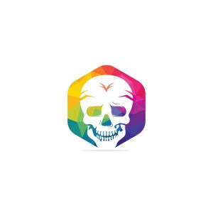 skull vector logo design .
