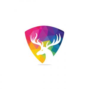 deer vector logo design .