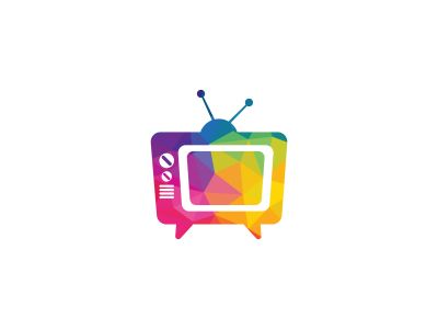 tv vector logo design .