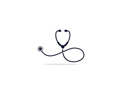 stethoscope vector logo design .