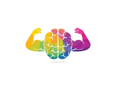 smart brain vector logo design .