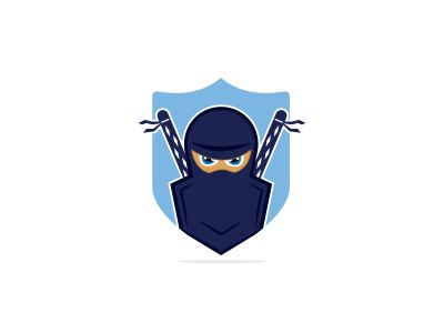 ninja vector logo design.