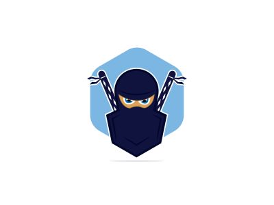 ninja vector logo design.