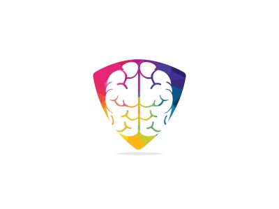 brain  vector logo design .