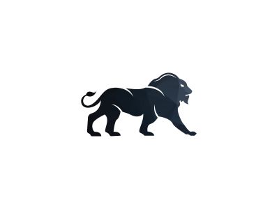 lion vector logo design .